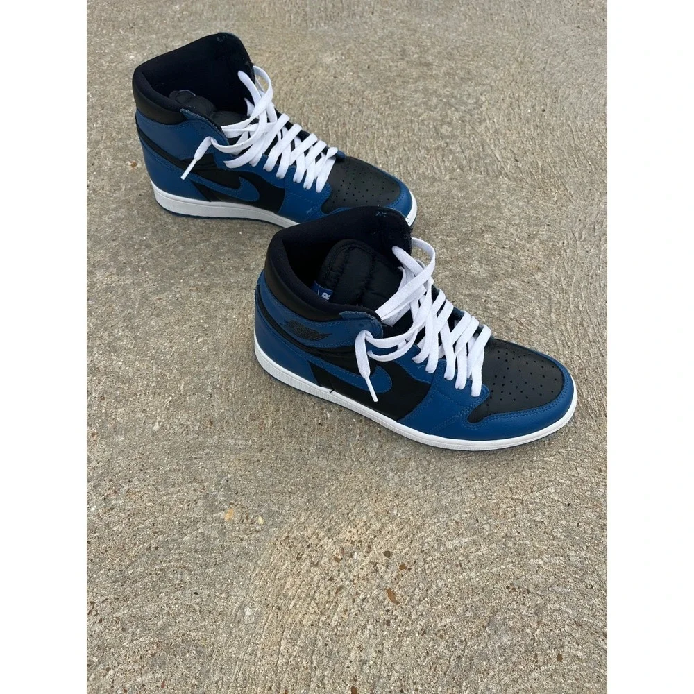 Nike Air Jordan 1 Retro High OG Dark Marina Blue Mens 10 Lace Up High Top
